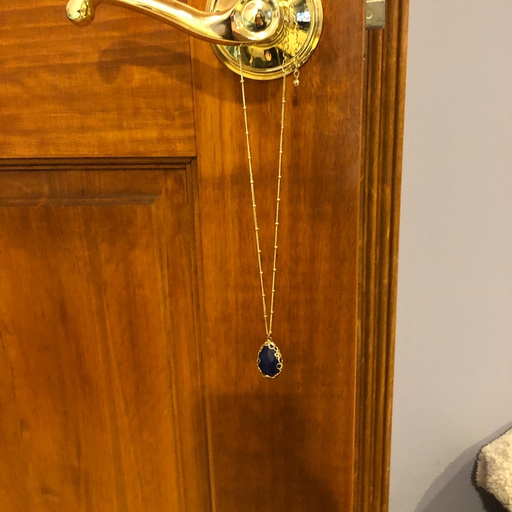 Dark blue stone necklace